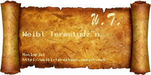 Weibl Terestyén névjegykártya